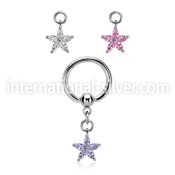 bcrgz413 hoops captive rings surgical steel 316l ear lobe