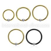bcrteb25 hoops captive rings anodized surgical steel 316l eyebrow