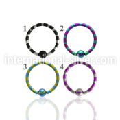 bctl14 hoops captive rings anodized surgical steel 316l eyebrow