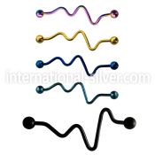 bdte14 straight barbells anodized surgical steel 316l 