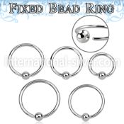 bedr20 hoops captive rings surgical steel 316l ear lobe
