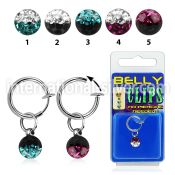 blcpt117e fake illusion hoops others belly button