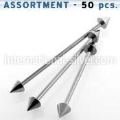 blk100 straight barbells surgical steel 316l