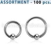 blk106 hoops captive rings surgical steel 316l helix
