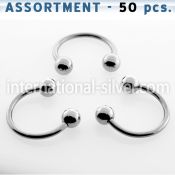 blk112 horseshoes surgical steel 316l belly button