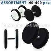 blk164 cheaters  illusion plugs and tapers acrylic body jewelry belly button