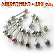 blk17 straight barbells surgical steel 316l tongue