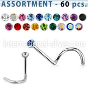 blk206 l shape nose studs surgical steel 316l nose