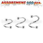 blk219b spirals twisters surgical steel 316l eyebrow