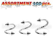 blk220a spirals twisters surgical steel 316l eyebrow