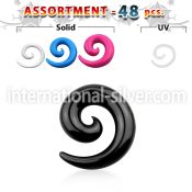 blk286 tapers acrylic body jewelry ear lobe