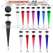 blk288 cheaters  illusion plugs and tapers acrylic body jewelry belly button