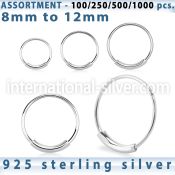 blk289 nose hoop silver 925 nose