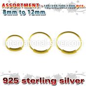 blk291 nose hoop silver 925 nose