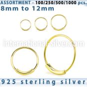 blk291 nose hoop silver 925 nose