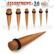 blk297 tapers organic body jewelry ear lobe