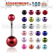 blk309 belly rings surgical steel 316l with acrylic parts belly button