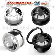 blk312 tunnels gauges anodized surgical steel 316l ear lobe