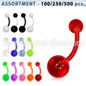 blk339 belly rings surgical steel 316l with acrylic parts belly button
