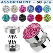 blk417 cheaters illusion plugs and tapers surgical steel 316l belly button