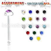 blk427 nose bone acrylic body jewelry nose