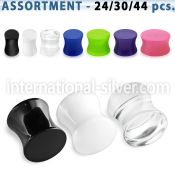 blk441 plugs gauges acrylic body jewelry ear lobe