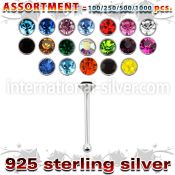 blk454 nose bone silver 925 nose