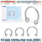 blk474 horseshoes surgical steel 316l belly button