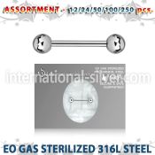 blk482 straight barbells surgical steel 316l nipple