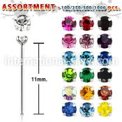 blk494 bend it to fit nose studs silver 925 belly button