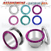blk510 tunnels gauges surgical steel 316l ear lobe