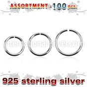 blk517 seamless segment rings silver 925 nose