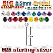 blk528 bend it to fit nose studs silver 925 nose