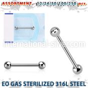 blk679 surgical steel barbell eo gas sterilized 4mm balls