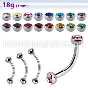 bn18hjb3 surgical steel eyebrow bananas eyebrow piercing