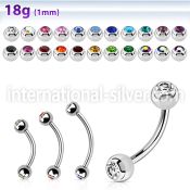 bn18jb3 surgical steel eyebrow bananas eyebrow piercing
