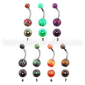 bndxd belly rings surgical steel 316l with acrylic parts belly button