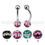 bnfr6d belly rings surgical steel 316l belly button