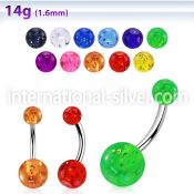 bngt belly rings surgical steel 316l with acrylic parts belly button