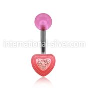 bnhrlym belly rings surgical steel 316l with acrylic parts belly button