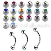 bnjb3xs surgical steel eyebrow bananas eyebrow piercing