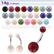 bnprb belly rings surgical steel 316l with acrylic parts belly button