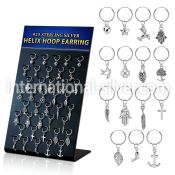 br610 925 silver ear ring ear stud choose  piercing