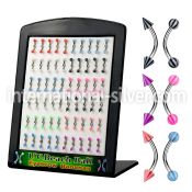 brbe3 micro curved barbells surgical steel 316l with acrylic parts eyebrow