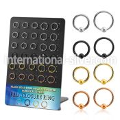 brcrt3 anodized surgical steel ball closure rings belly ear  othersear  lobe ear otherseyebrow helix tragus  piercing