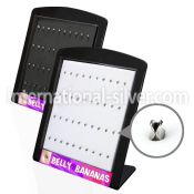 brey3 displays acrylic body jewelry belly button