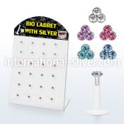 brlbi16 labrets lip rings bioflex ptfe labrets chin