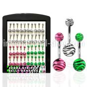 brmix18 belly rings surgical steel 316l with acrylic parts belly button