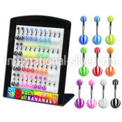brmix21 belly rings surgical steel 316l with acrylic parts belly button