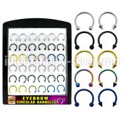 brmix22 horseshoes anodized surgical steel 316l belly button